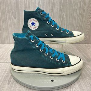 Converse Womens Chuck Taylor All Star High Top Atomic Blue Shoes Sneakers Sz 8